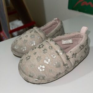 Carter's Floral Tan and Gray Kids Slippers